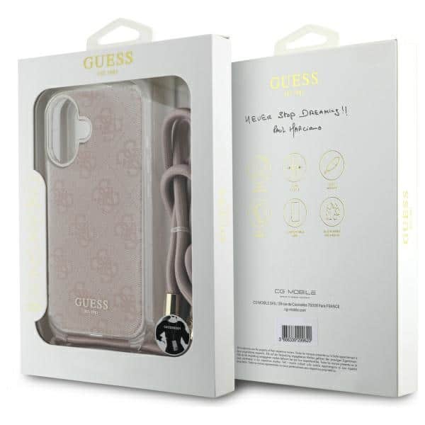 Guess Crossbody Cord 4G - θήκη για Apple iPhone 16 - Ροζ - Image 6