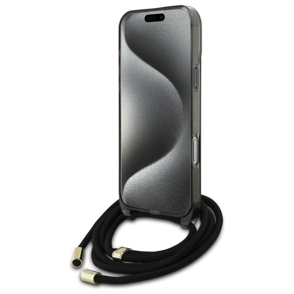 Guess Crossbody Cord Script MagSafe - θήκη για Apple iPhone 16 Pro - Μαύρο - Image 4