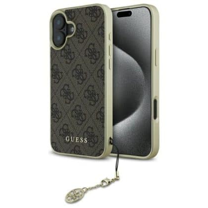 Guess 4G Charms - θήκη για Apple iPhone 16 Plus - Καφέ