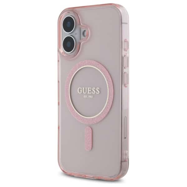 Guess IML Glitter Circle MagSafe - θήκη για Apple iPhone 16 - Ροζ - Image 2