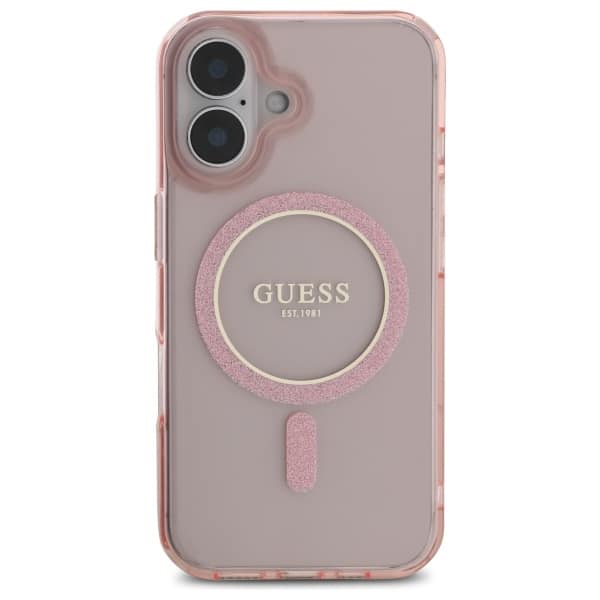 Guess IML Glitter Circle MagSafe - θήκη για Apple iPhone 16 - Ροζ - Image 3