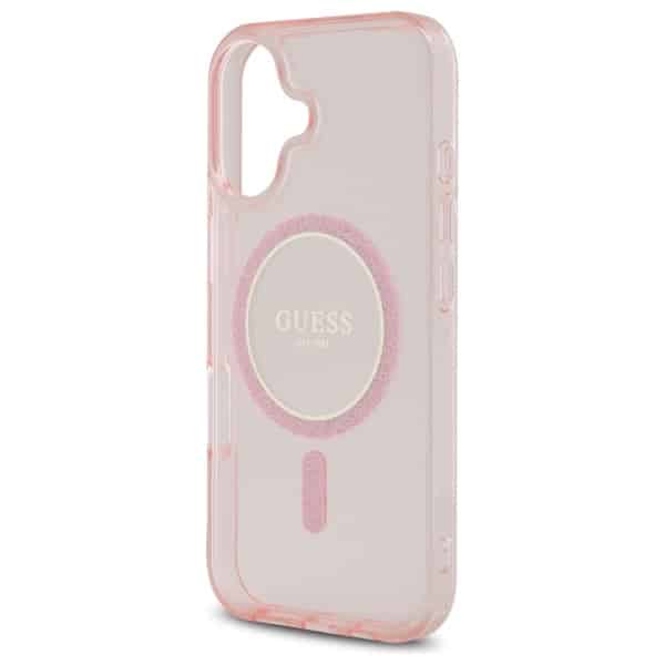 Guess IML Glitter Circle MagSafe - θήκη για Apple iPhone 16 - Ροζ - Image 6
