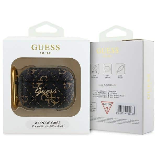 Guess AirPods Pro 2 (2022/2023) θήκη μαύρη/black 4G Hook - Image 4