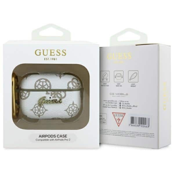 Guess GUAP2PG4GPH AirPods Pro 2 (2022/2023) cover biały/white 4G Hook - Image 4