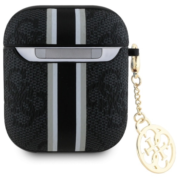 Guess GUA2P4RPSK AirPods 1/2 cover μαύρο/black 4G Printed Stripes Charm - Image 2