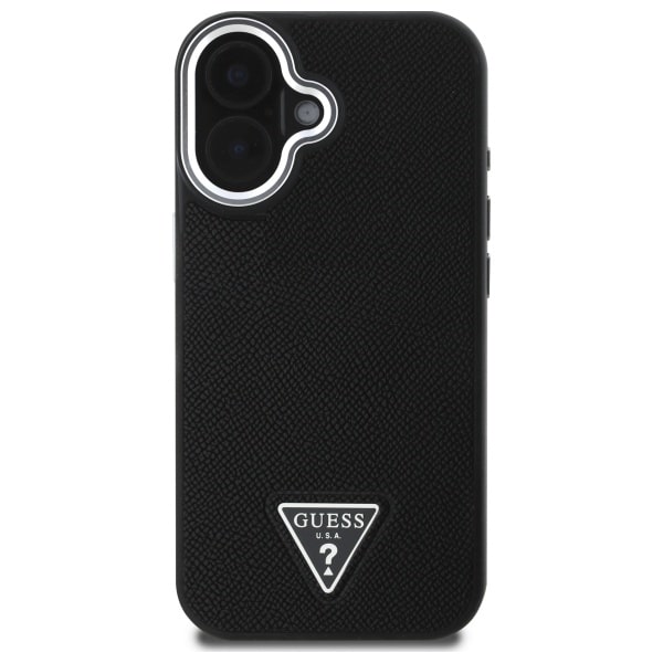 Guess Grained Triangle MagSafe - θήκη για Apple iPhone 16 Plus - Μαύρο - Image 3