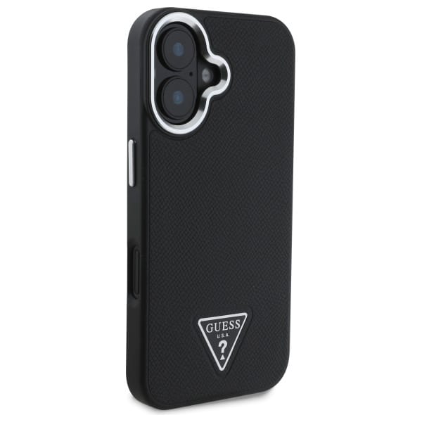 Guess Grained Triangle MagSafe - θήκη για Apple iPhone 16 Plus - Μαύρο - Image 4