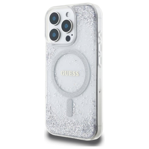 Guess Resin Gradient Glitter MagSafe - θήκη για Apple iPhone 16 Pro - Διάφανο - Image 2