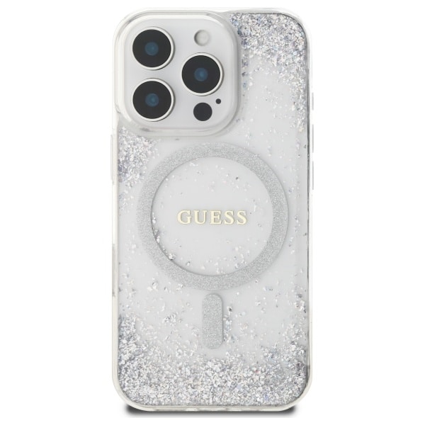 Guess Resin Gradient Glitter MagSafe - θήκη για Apple iPhone 16 Pro - Διάφανο - Image 3