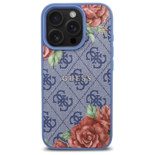 Guess 4G Flowers - θήκη για Apple iPhone 16 Pro Max - Μπλε - Image 3