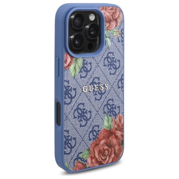 Guess 4G Flowers - θήκη για Apple iPhone 16 Pro Max - Μπλε - Image 4