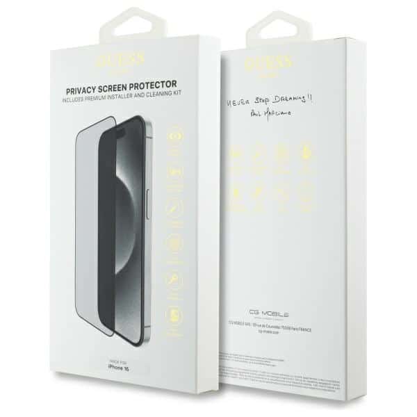 Guess GUTGP16SBOKGCIP iPhone 16 6.1" Screen Protector Privacy 2.5D Outline - prywatyzująca - Image 2