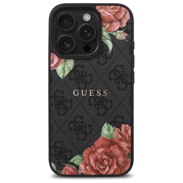 Guess 4G Flowers Print - θήκη για Apple iPhone 16 Pro Max - Μαύρο - Image 3