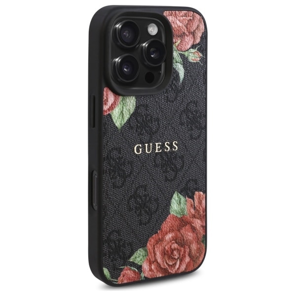 Guess 4G Flowers Print - θήκη για Apple iPhone 16 Pro Max - Μαύρο - Image 4
