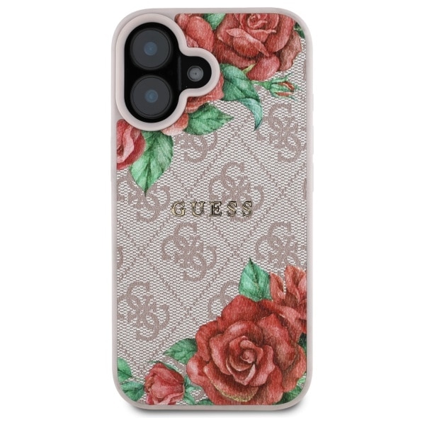 Guess 4G Flowers Print - θήκη για Apple iPhone 16 - Ροζ - Image 3