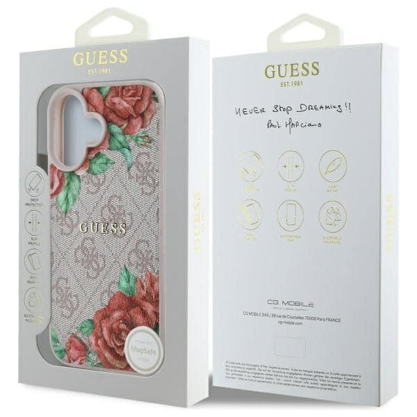 Guess 4G Flowers Print - θήκη για Apple iPhone 16 - Ροζ - Image 8