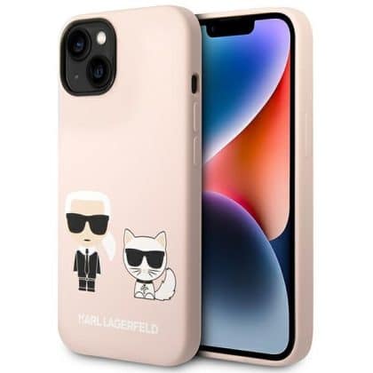 Karl Lagerfeld Silicone Karl & Choupette Magsafe - θήκη για Apple iPhone 14 - Ροζ