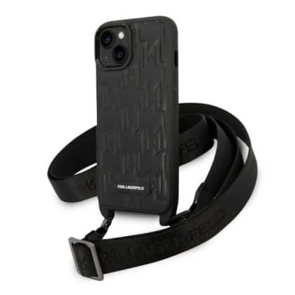Karl Lagerfeld Monogram Plaque Logo Strap - θήκη για Apple iPhone 14 - Μαύρο