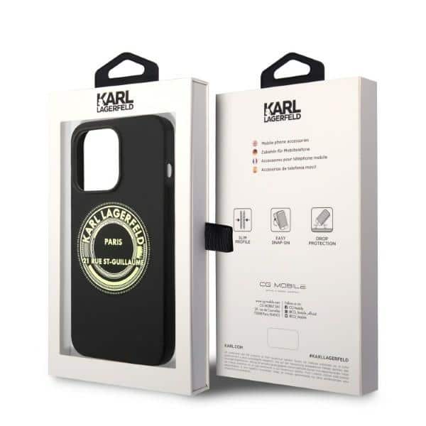 Karl Lagerfeld Silicone RSG - θήκη για Apple iPhone 14 Pro - Μαύρο - Image 8