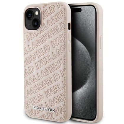 Karl Lagerfeld Quilted K Pattern - θήκη για Apple iPhone 15 Plus / 14 - Ροζ