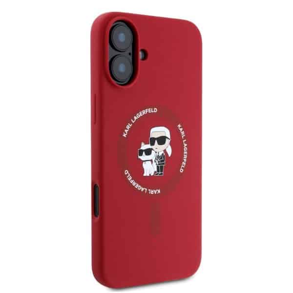 Karl Lagerfeld Silicone KC Heads Ring MagSafe - θήκη για Apple iPhone 16 - Κόκκινο - Image 2
