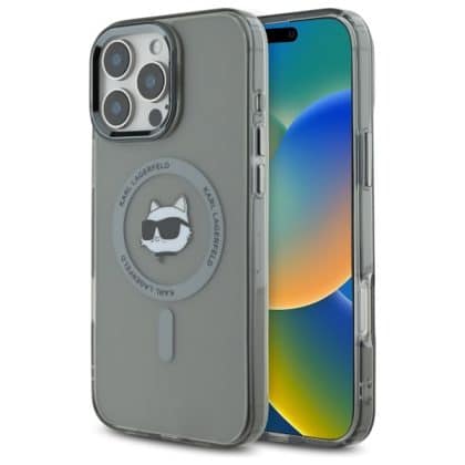 Karl Lagerfeld IML Metal Choupette Head MagSafe - θήκη για Apple iPhone 16 Pro - Μαύρο