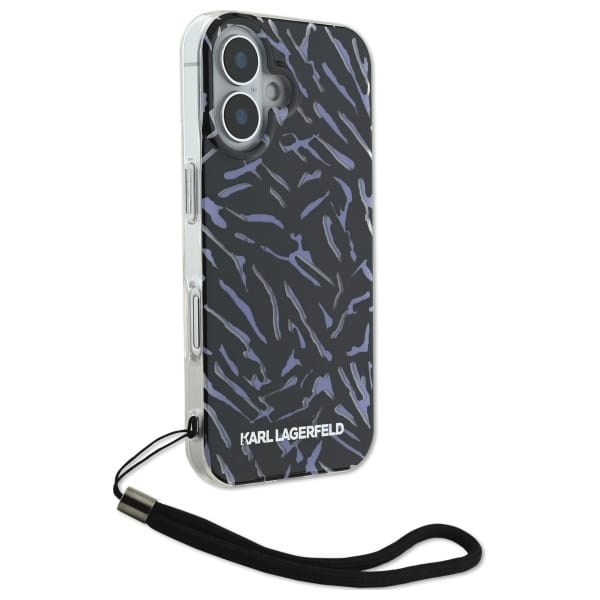 Karl Lagerfeld Zebra With Cord - θήκη για Apple iPhone 16 Plus - Μωβ - Image 3