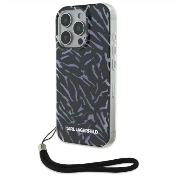 Karl Lagerfeld Zebra With Cord - θήκη για Apple iPhone 16 Pro Max - Μωβ
