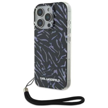 Karl Lagerfeld Zebra With Cord - θήκη για Apple iPhone 16 Pro - Μωβ
