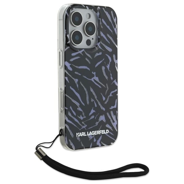 Karl Lagerfeld Zebra With Cord - θήκη για Apple iPhone 16 Pro - Μωβ - Image 3