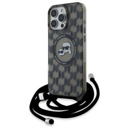 Karl Lagerfeld IML Crossbody Monogram Karl & Choupette Head MagSafe - θήκη για Apple iPhone 16 Pro - Μαύρο
