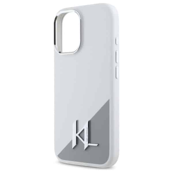 Karl Lagerfeld Silicone Shadow Metal Initial MagSafe - θήκη για Apple iPhone 16 - Λευκό - Image 6