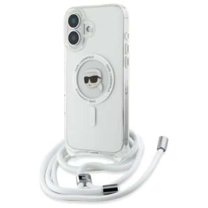 Karl Lagerfeld Crossbody IML Karl Head MagSafe - θήκη για Apple iPhone 16 - Διάφανο