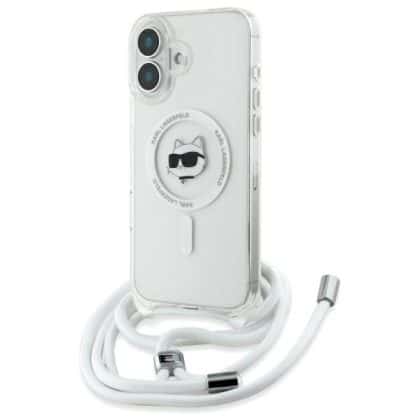 Karl Lagerfeld IML Choupette Head & Cord Magsafe - θήκη για Apple iPhone 16 - Διάφανο