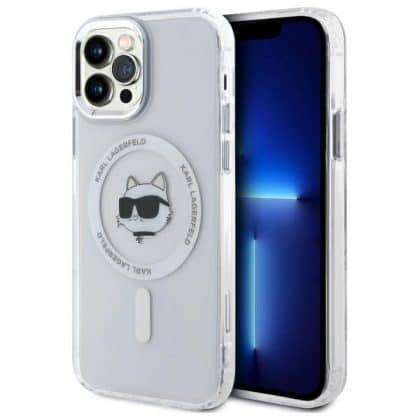 Karl Lagerfeld IML Metal Karl&Choupette Head MagSafe - θήκη για Apple iPhone 12 / Pro - Λευκό