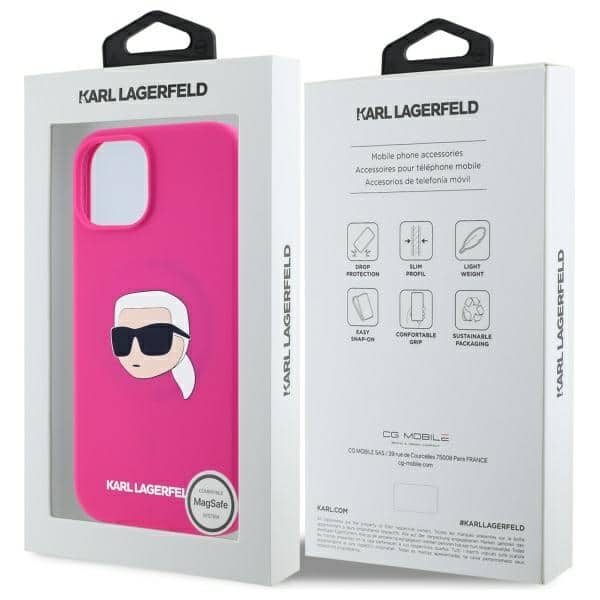 Karl Lagerfeld Silicone Karl Head Print Magsafe - θήκη για Apple iPhone 15 - Πολύχρωμο - Image 8