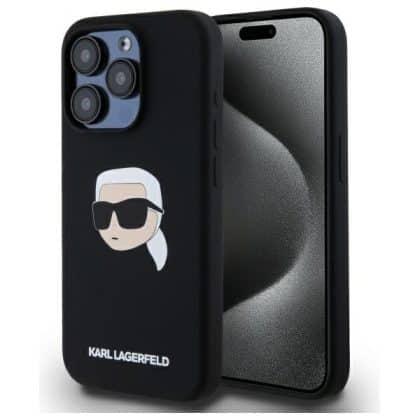 Karl Lagerfeld Silicone Karl Head Print Magsafe - θήκη για Apple iPhone 15 Pro - Μαύρο
