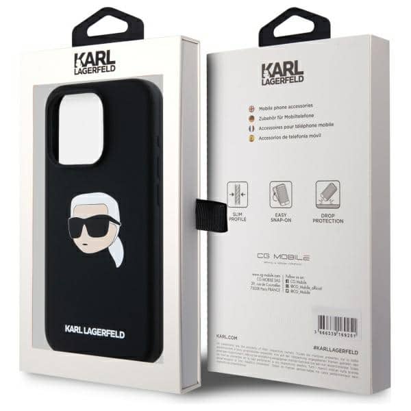 Karl Lagerfeld Silicone Karl Head Print Magsafe - θήκη για Apple iPhone 15 Pro - Μαύρο - Image 8