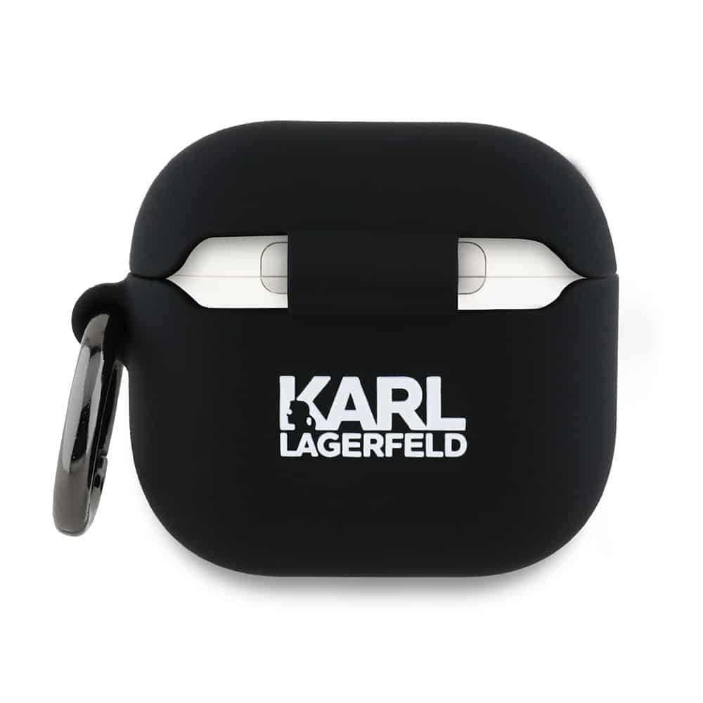 Karl Lagerfeld KLA4RUNIKK AirPods 4 θήκη σιλικόνης Karl Head 3D μαύρη/black - Image 2