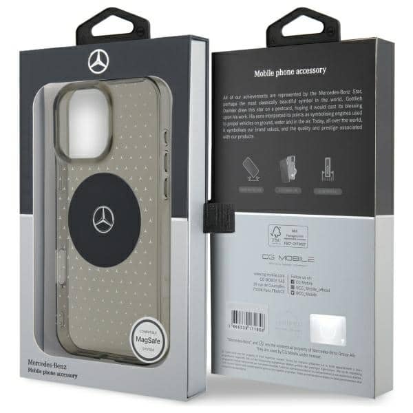 Mercedes Star Pattern MagSafe - θήκη για Apple iPhone 16 Pro - Μαύρο - Image 8