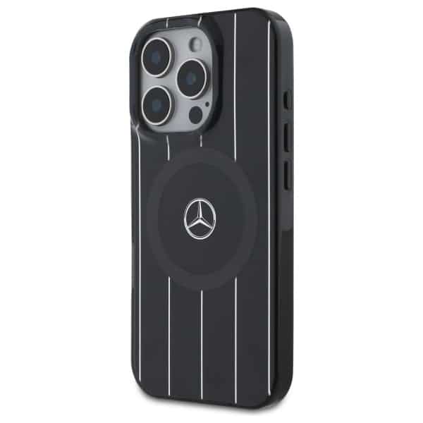 Mercedes Double Layer Crossed Lines MagSafe - θήκη για Apple iPhone 16 Pro - Μαύρο - Image 2