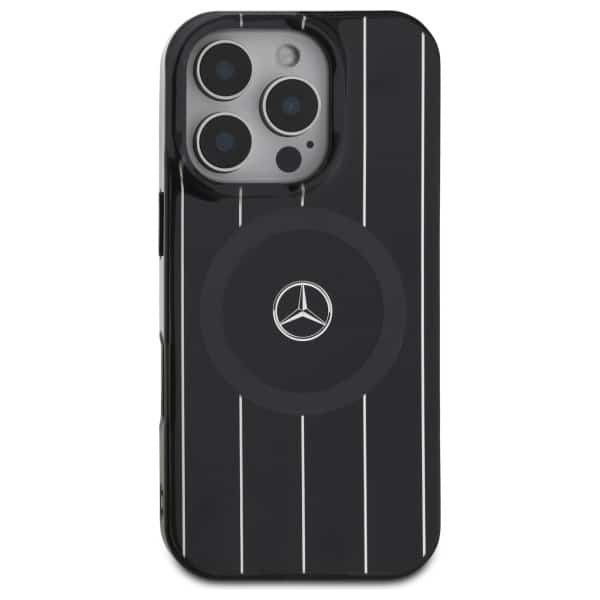Mercedes Double Layer Crossed Lines MagSafe - θήκη για Apple iPhone 16 Pro - Μαύρο - Image 3