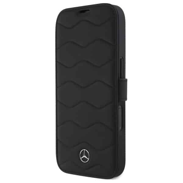 Mercedes Bookcase MB Waves Leather - θήκη για Apple iPhone 16 Pro Max - Μαύρο - Image 2