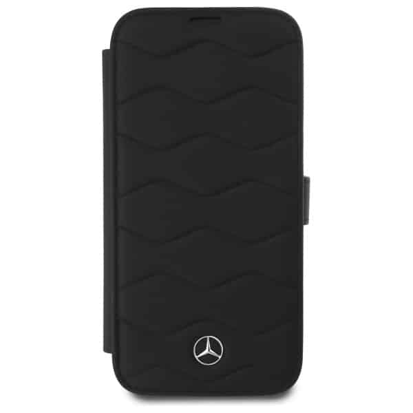 Mercedes Bookcase MB Waves Leather - θήκη για Apple iPhone 16 Pro Max - Μαύρο - Image 3