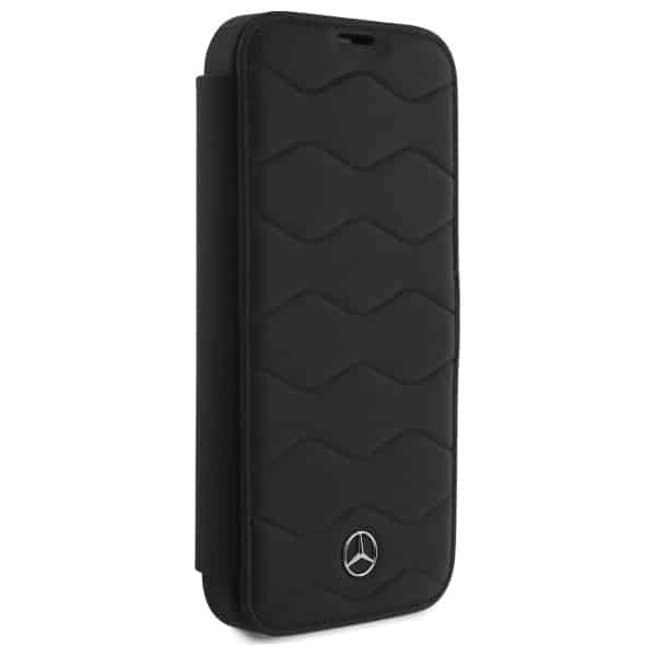 Mercedes Bookcase MB Waves Leather - θήκη για Apple iPhone 16 Pro Max - Μαύρο - Image 4