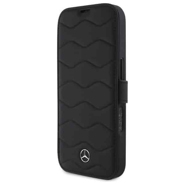 Mercedes Bookcase MB Waves Leather - θήκη για Apple iPhone 16 Pro Max - Μαύρο - Image 6