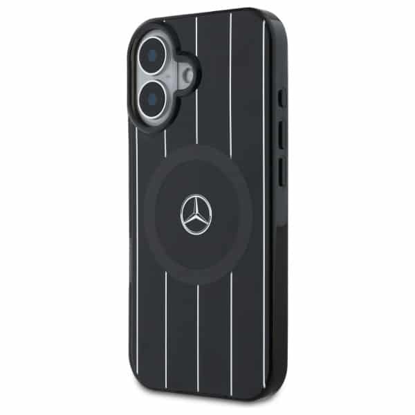 Mercedes Double Layer Crossed Lines MagSafe - θήκη για Apple iPhone 16 - Μαύρο - Image 2