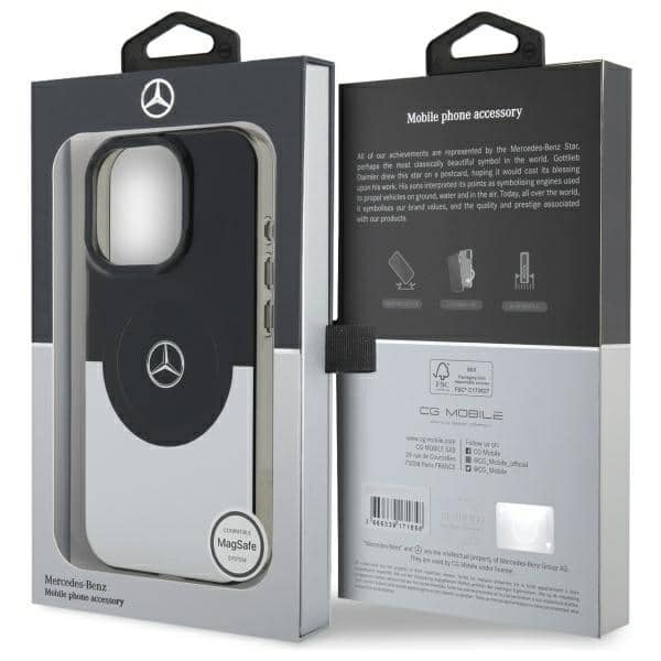 Mercedes Double Layer BiColor MagSafe - θήκη για Apple iPhone 16 Pro Max - Μαύρο - Image 8