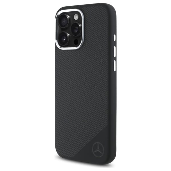 Mercedes Silicone Tonal Logo Wood Pattern MagSafe - θήκη για Apple iPhone 16 Pro Max - Μαύρο - Image 2