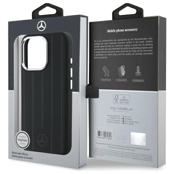 Mercedes Silicone Vertical Tonal Stripes - θήκη για Apple iPhone 16 Pro Max - Μαύρο - Image 8